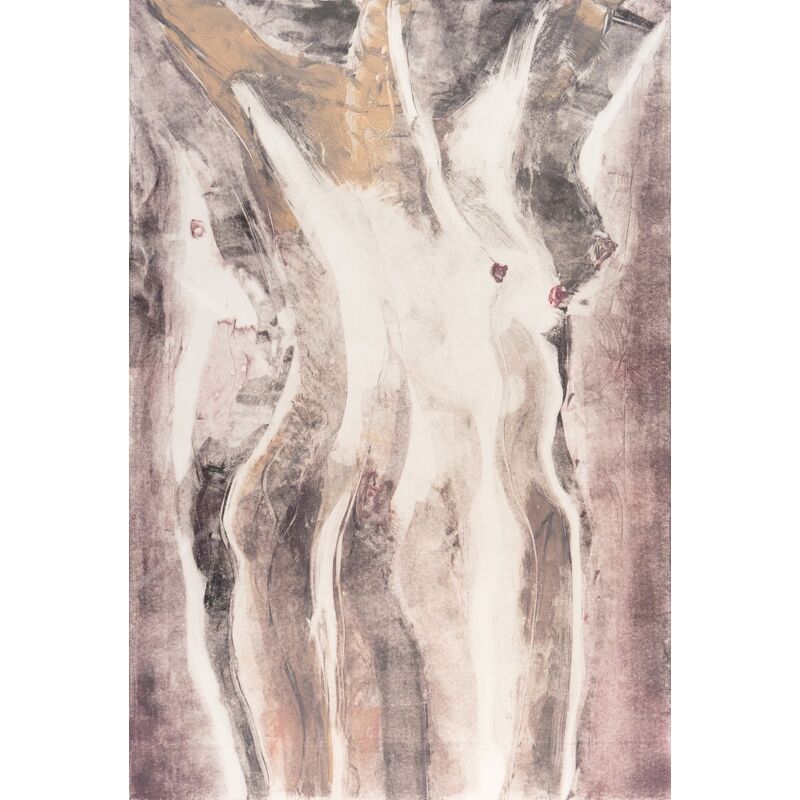 Abstract Figural in Ivory & Rose