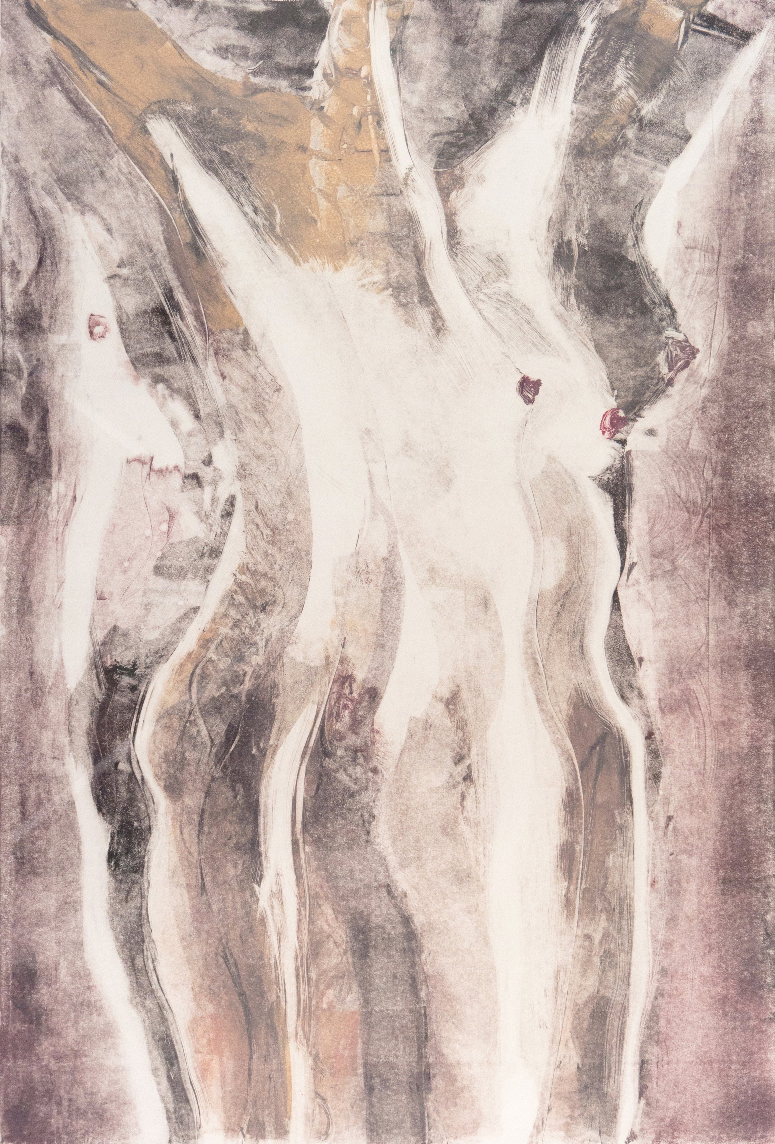 Abstract Figural in Ivory & Rose~P77104381