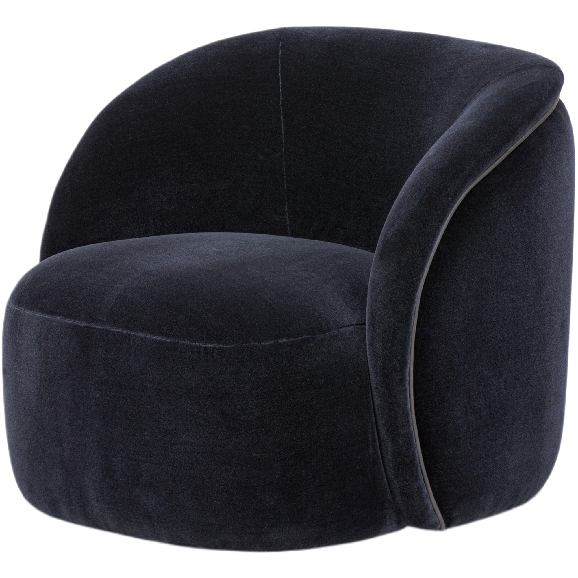 Elen Swivel Chair, Monte Navy Velvet
