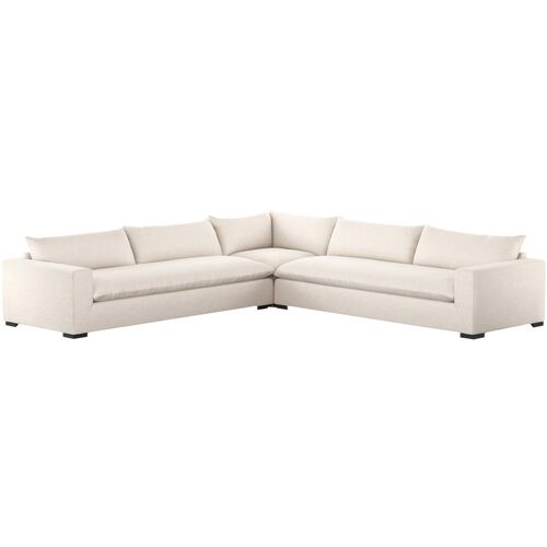 Romeo 3 Piece Sectional With Arms, Ashby Oatmeal Romeo 3 Piece Sectional With Arms, Ashby Oatmeal