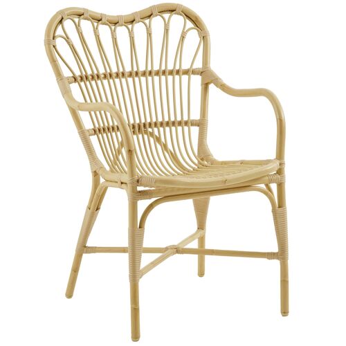 Margret Outdoor Dining Armchair, Natural~P77617510