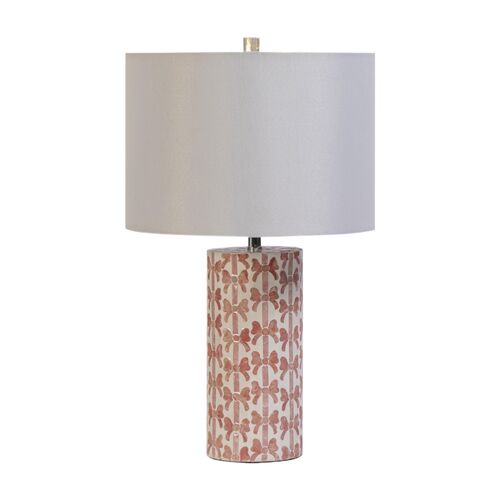 Olivea Capiz Shell Table Lamp, Pink Olivea Capiz Shell Table Lamp, Pink