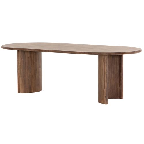 Karla 94" Dining Table, Brown Acacia Veneer~P77613020