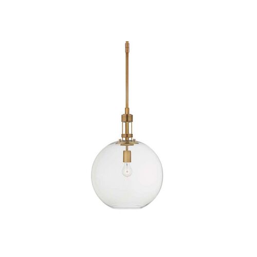 Gable Globe Pendant, Hand-Rubbed Antiqued Brass~P77520392