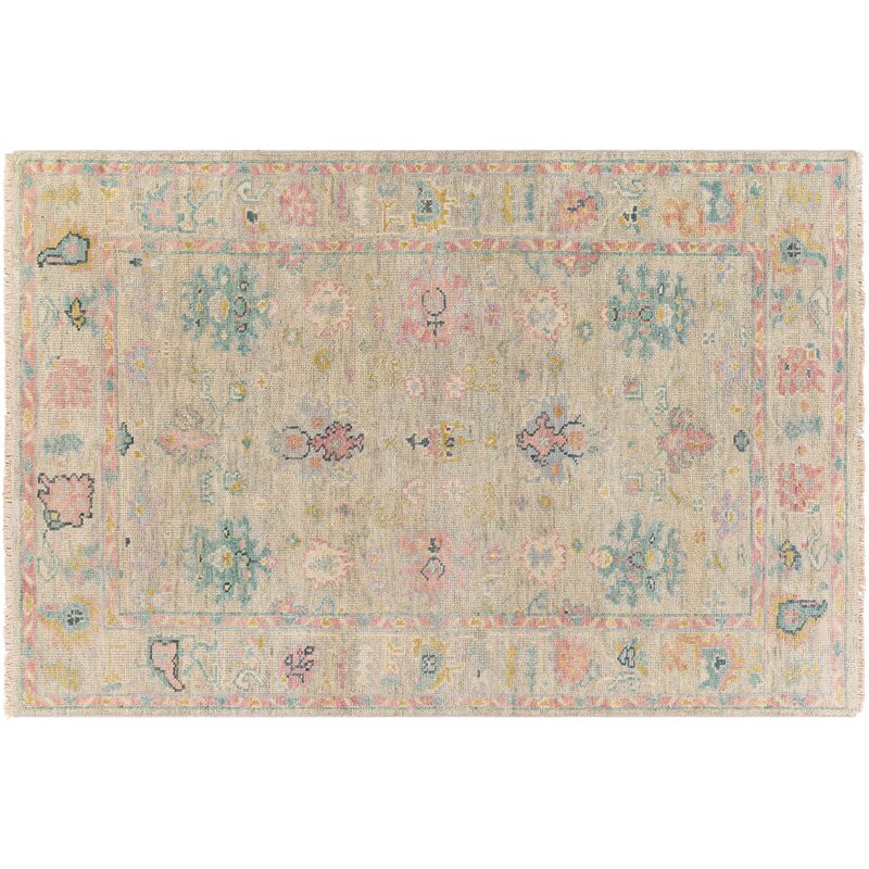 Grove Hand-Knotted Rug, Rose/Taupe