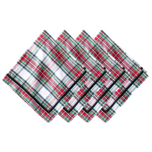 S/4 Stewart Tartan Napkins, Multi