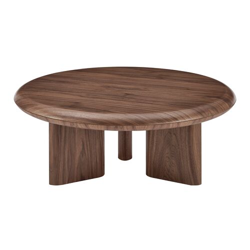 Duke 35" Round Coffee Table, Walnut