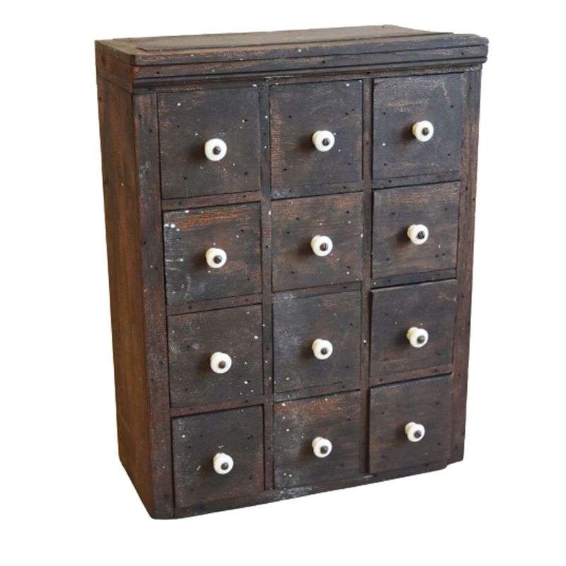 Cubbyhole Cabinet W/ Twelve Drawers