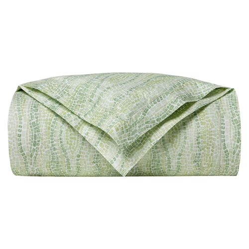 SFERRA x Scalamandré Cobblestones Duvet Cover, Green SFERRA x Scalamandré Cobblestones Duvet Cover, Green