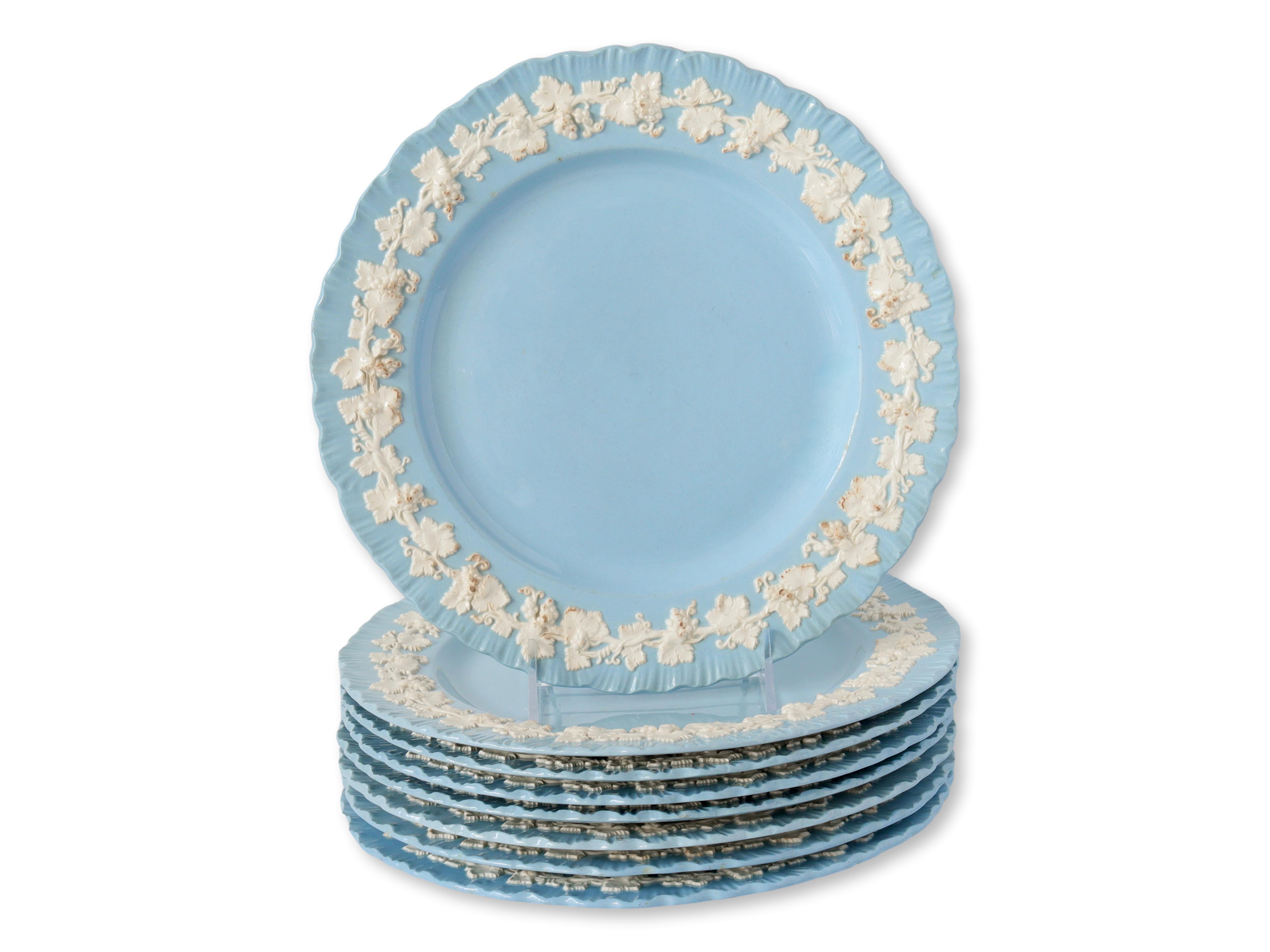 Wedgwood Queens Ware Dinner Plates, S/8
