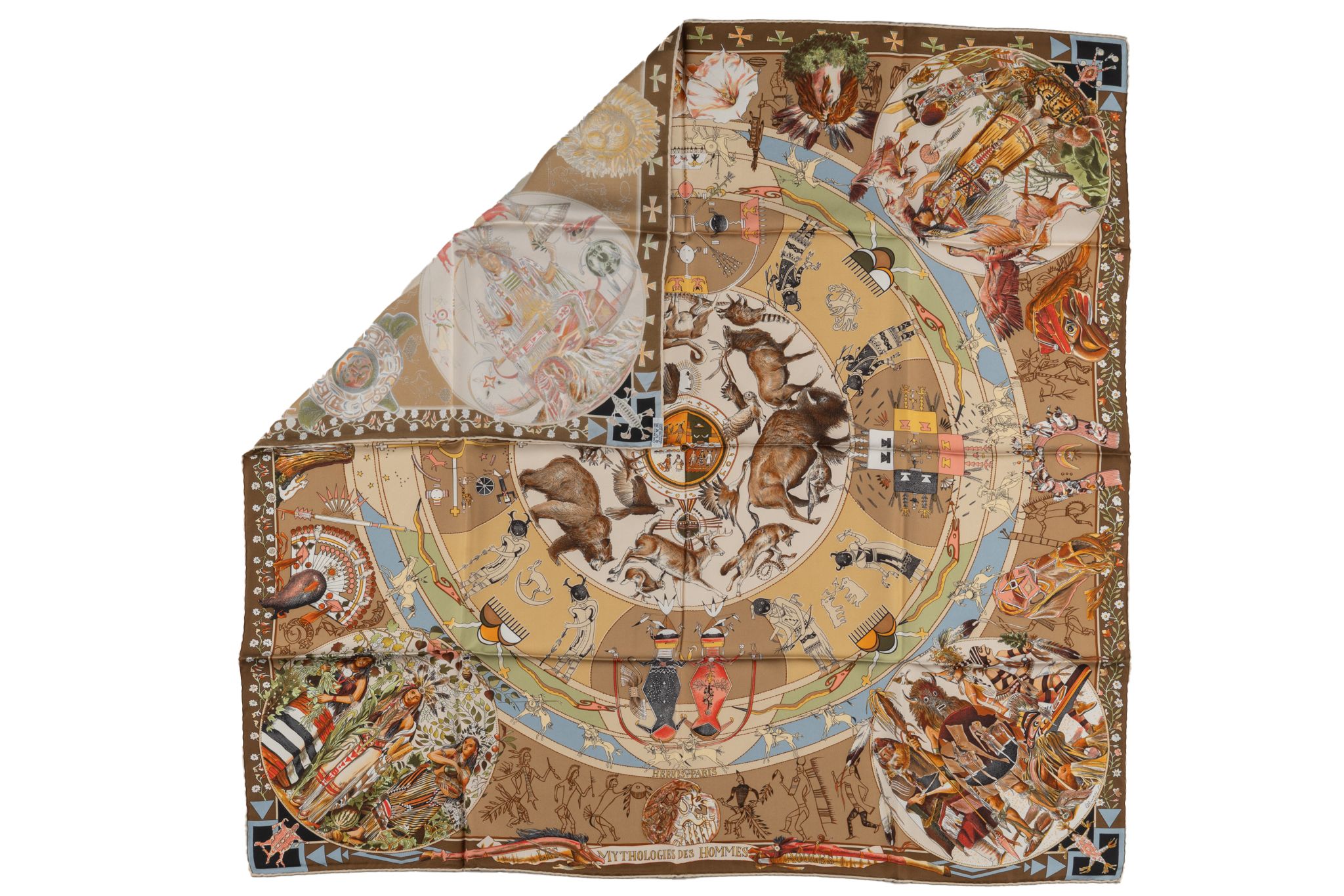 Hermès "Les Mythologies Des Homme" Scarf~P77732391