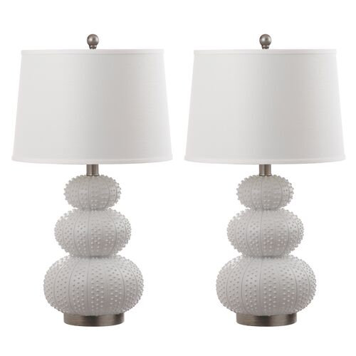 S/2 Cantino Table Lamps, White~P60343635