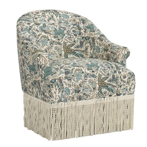 Abigail Fringe Accent Chair, Bali Lion