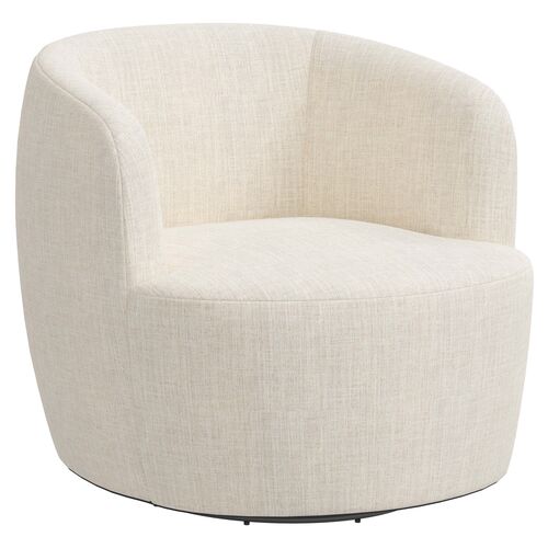 Chester Linen Swivel Chair~P77649337