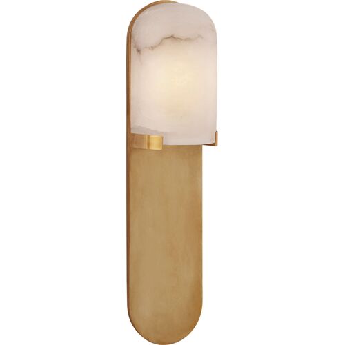 Melange Alabaster Medium Elongated Pill Sconce