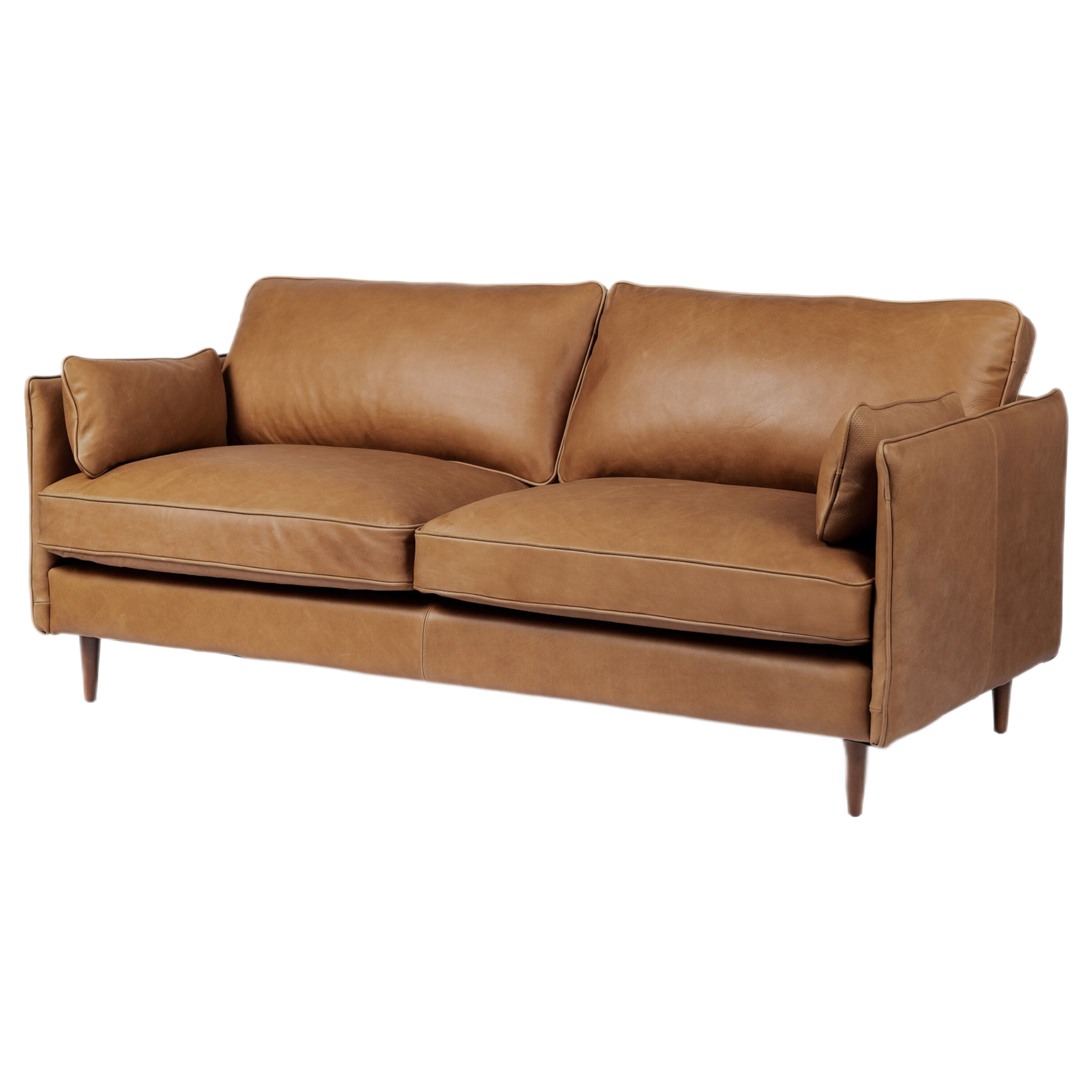 Horizon Leather Sofa, Cognac | One Kings Lane