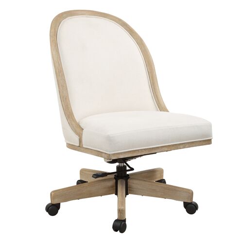 Orlanth Desk Chair, White