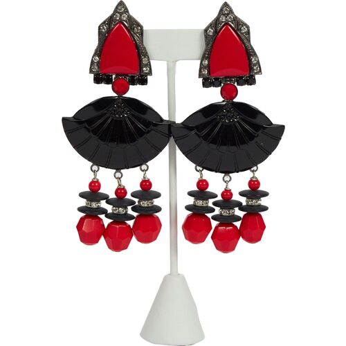 Vrba Original Art Deco Dangle Earrings~P77577713