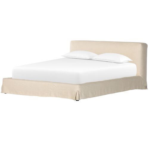 Adelle Slipcover Bed, Libeco Linen