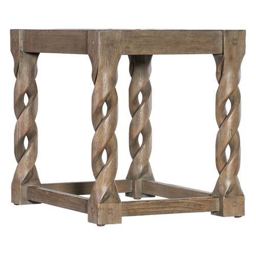 Commerce and Market Jack O'bein Twisted End Table, Brown