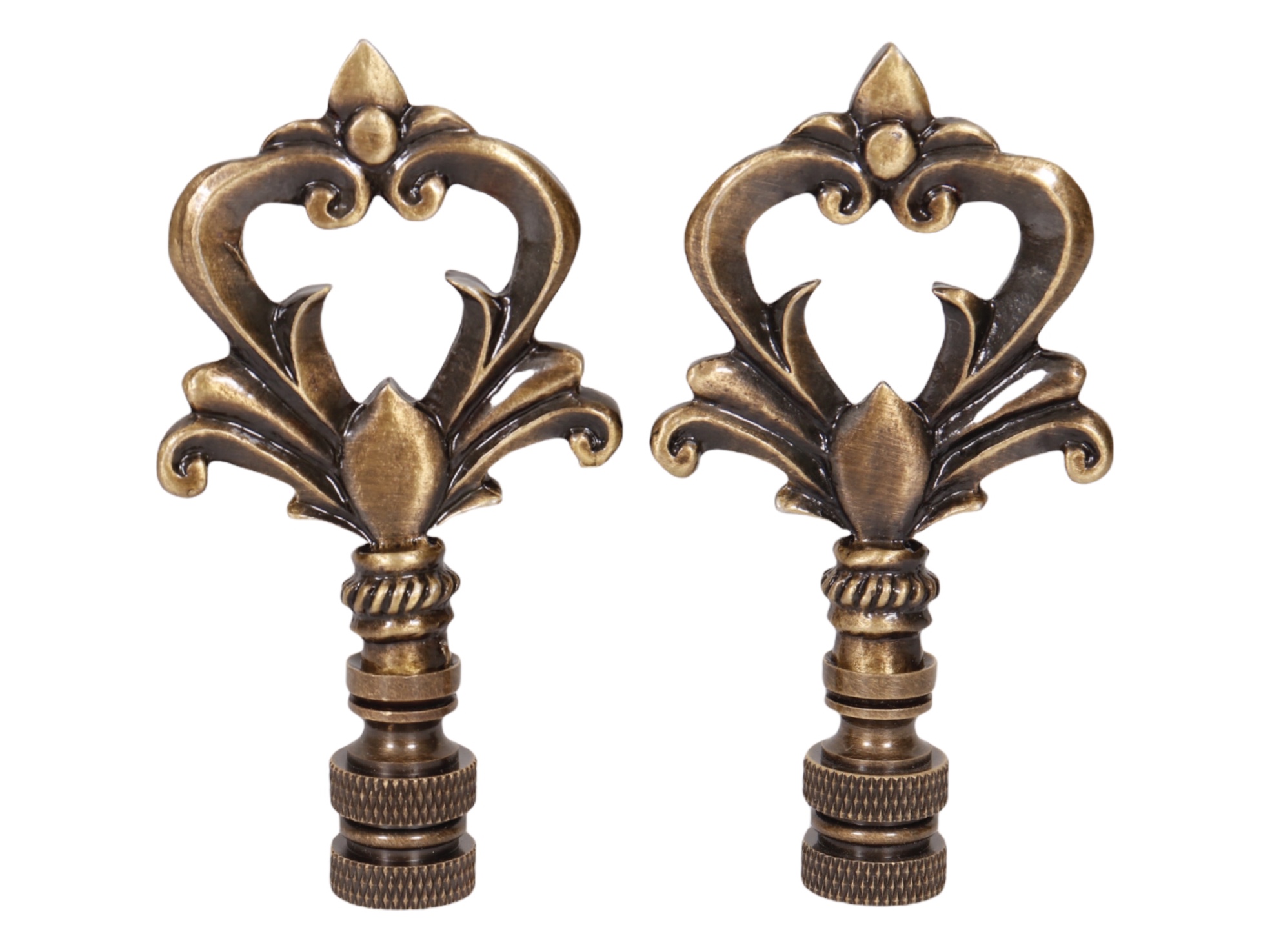 Neoclassical Brass Lamp Finials - a Pair~P77651272