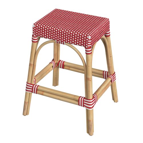Sabrina 24.5" Rectangular Rattan Counter Stool
