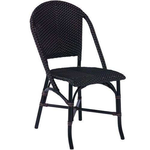 Sofie Outdoor Bistro Chair, Black/Brown