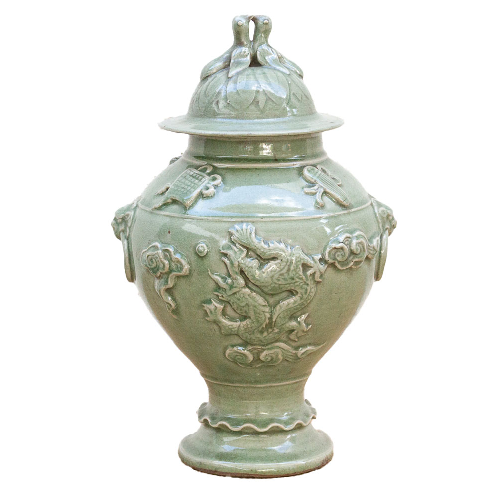 Celadon Dragon, Antique Chinese Jar Celadon Dragon, Antique Chinese Jar~P77755245