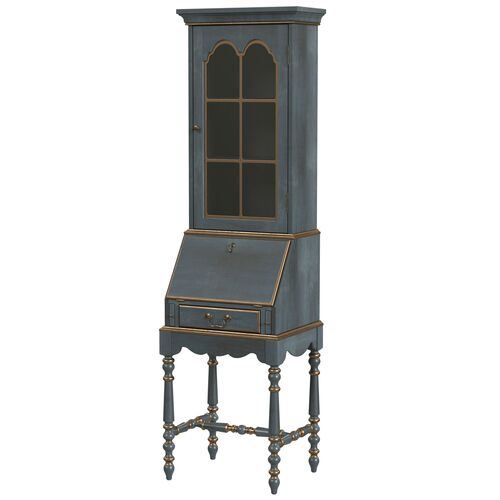 Eleanor 2-Drawer 1-Door Secretary Desk, Royal Pastel Blue