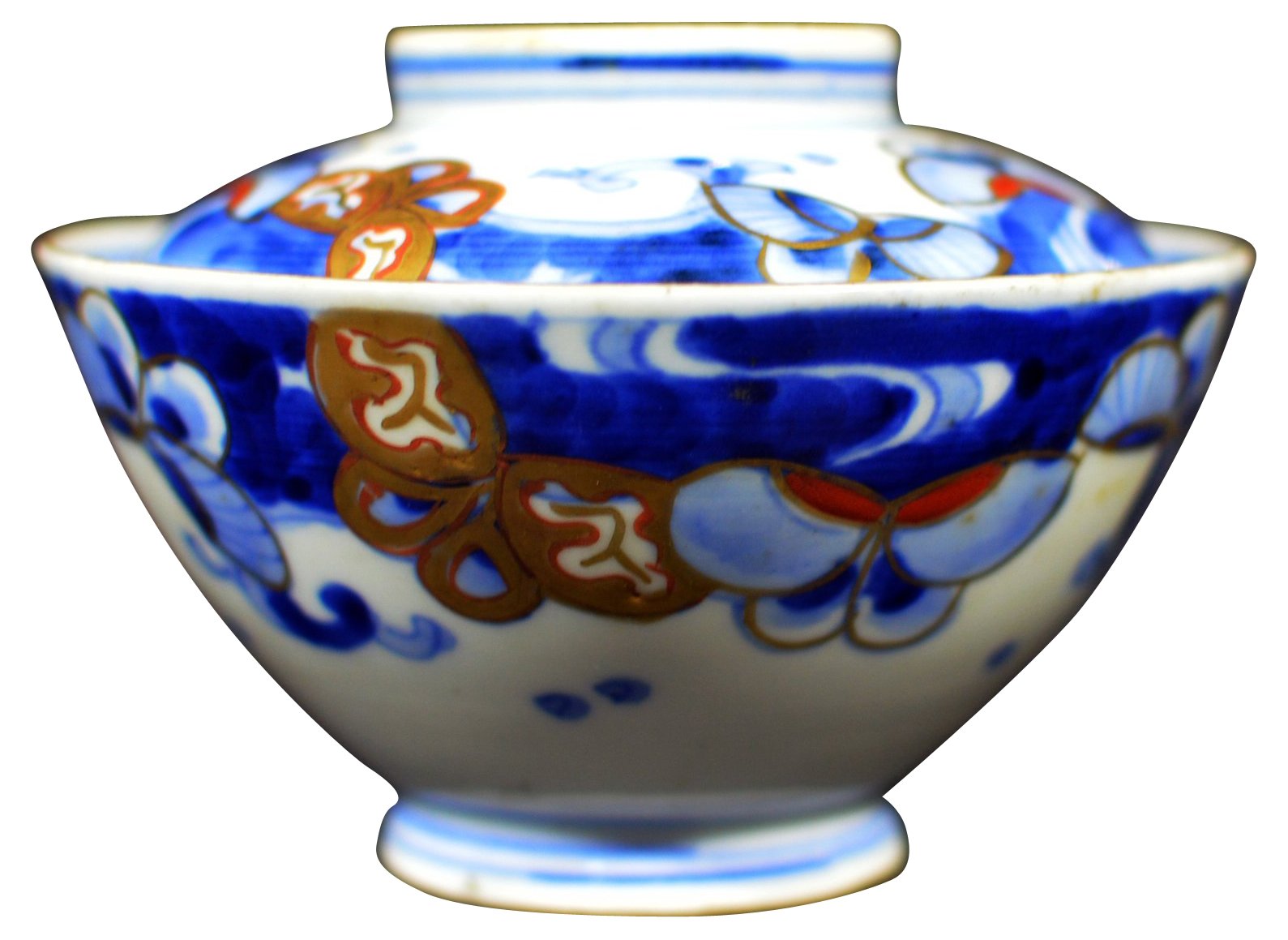 Antique Japanese Imari Bowl w/ Cover~P77300759