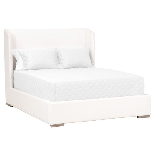 Remy Wingback Bed, Pearl Performance~P77656747