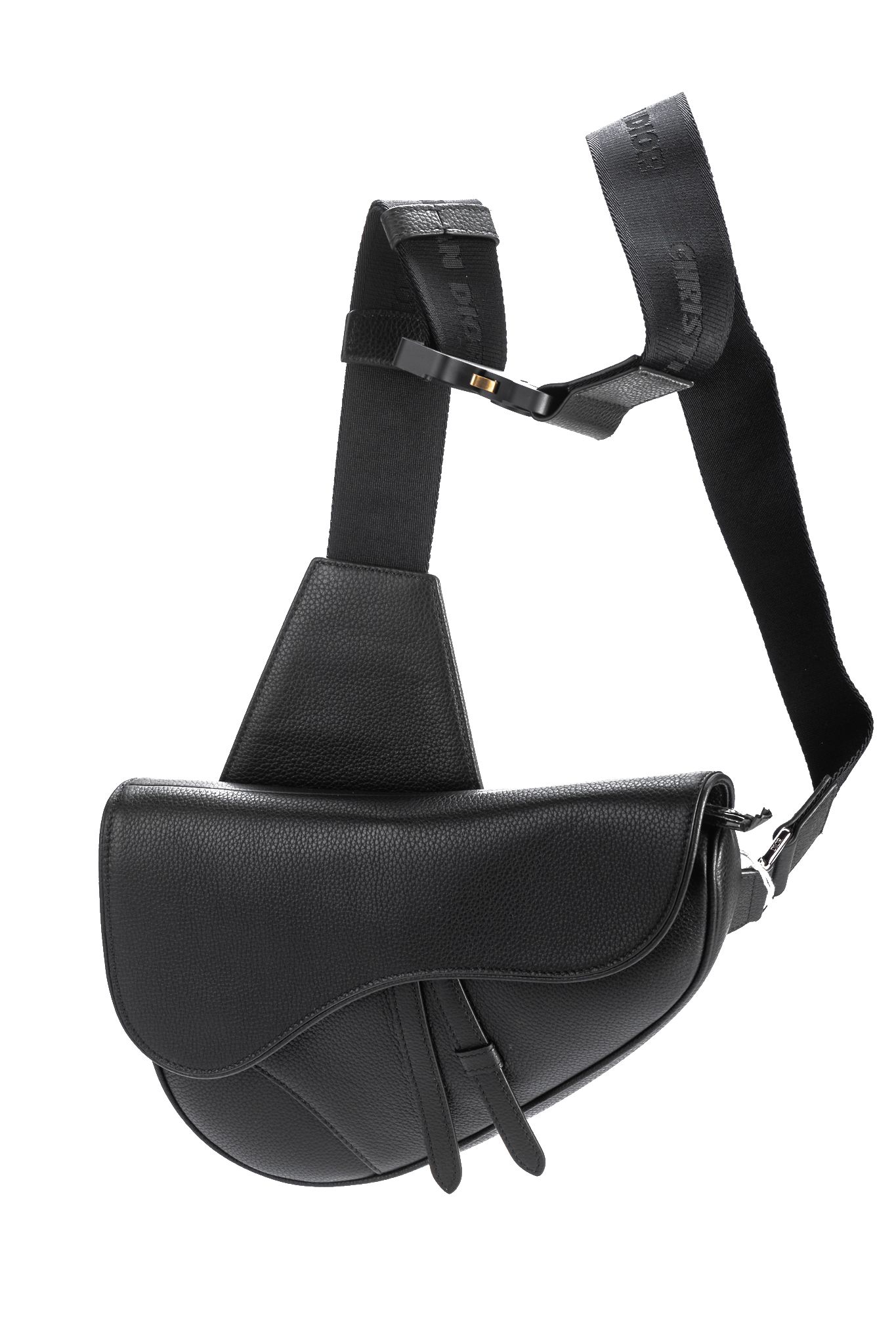 Dior New Black Calfskin Saddle Crossbody~P77650622