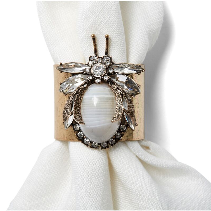 S/2 Vintage-Style Bug Napkin Rings