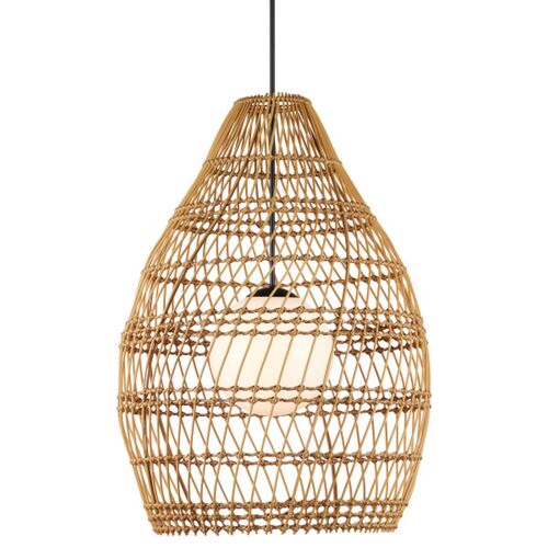 Fishtrap Outdoor Wicker Pendant, Natural