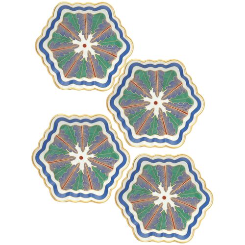 Mottahedeh Charleston Feather Hexagonal Trays Mottahedeh Charleston Feather Hexagonal Trays