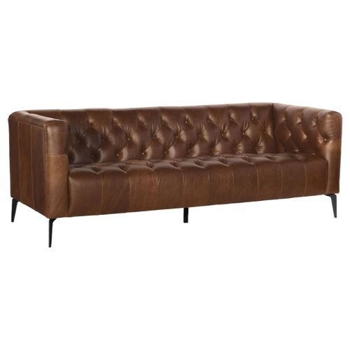 Nicolla Leather Stationary Sofa