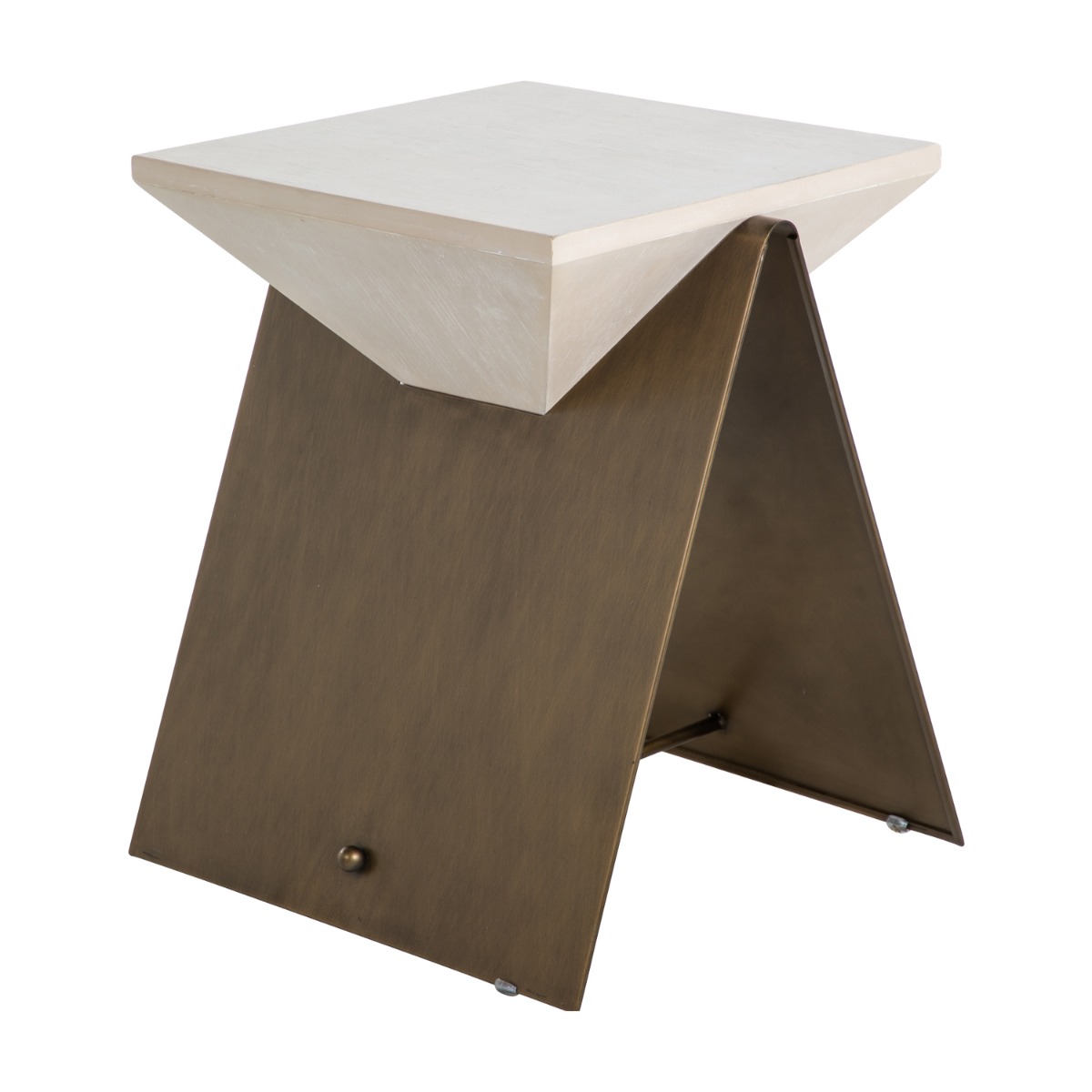 Cornet Sculptural Side Table, Brown