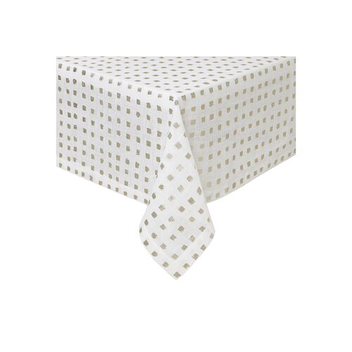 Antibes Tablecloth, White/Gold~P77404109