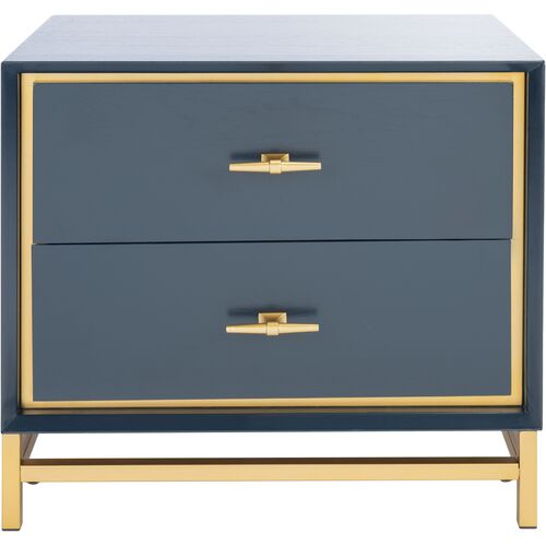 Nightstand with Brass Hardware