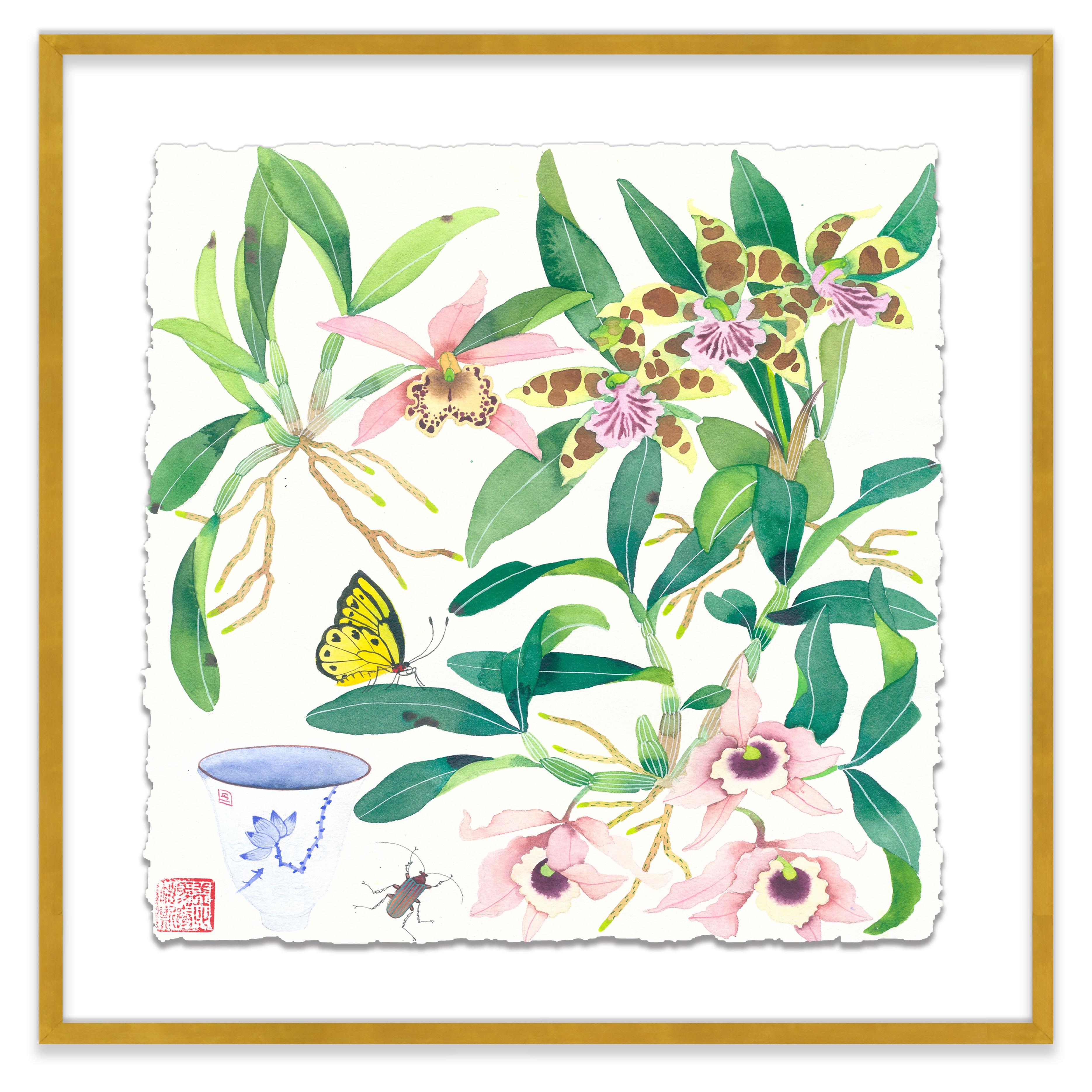 Gabby Malpas, Orchids & Teacup Painting