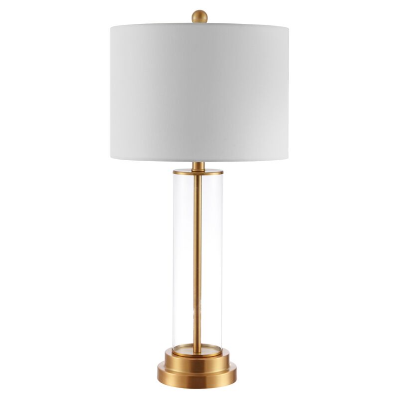 Olivia Glass Table Lamp White Gold, Table Lamps Gold And White