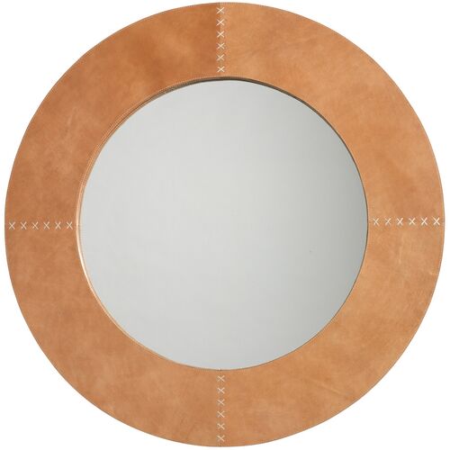 Cross Stitch Mirror, Buffalo Leather~P76806708