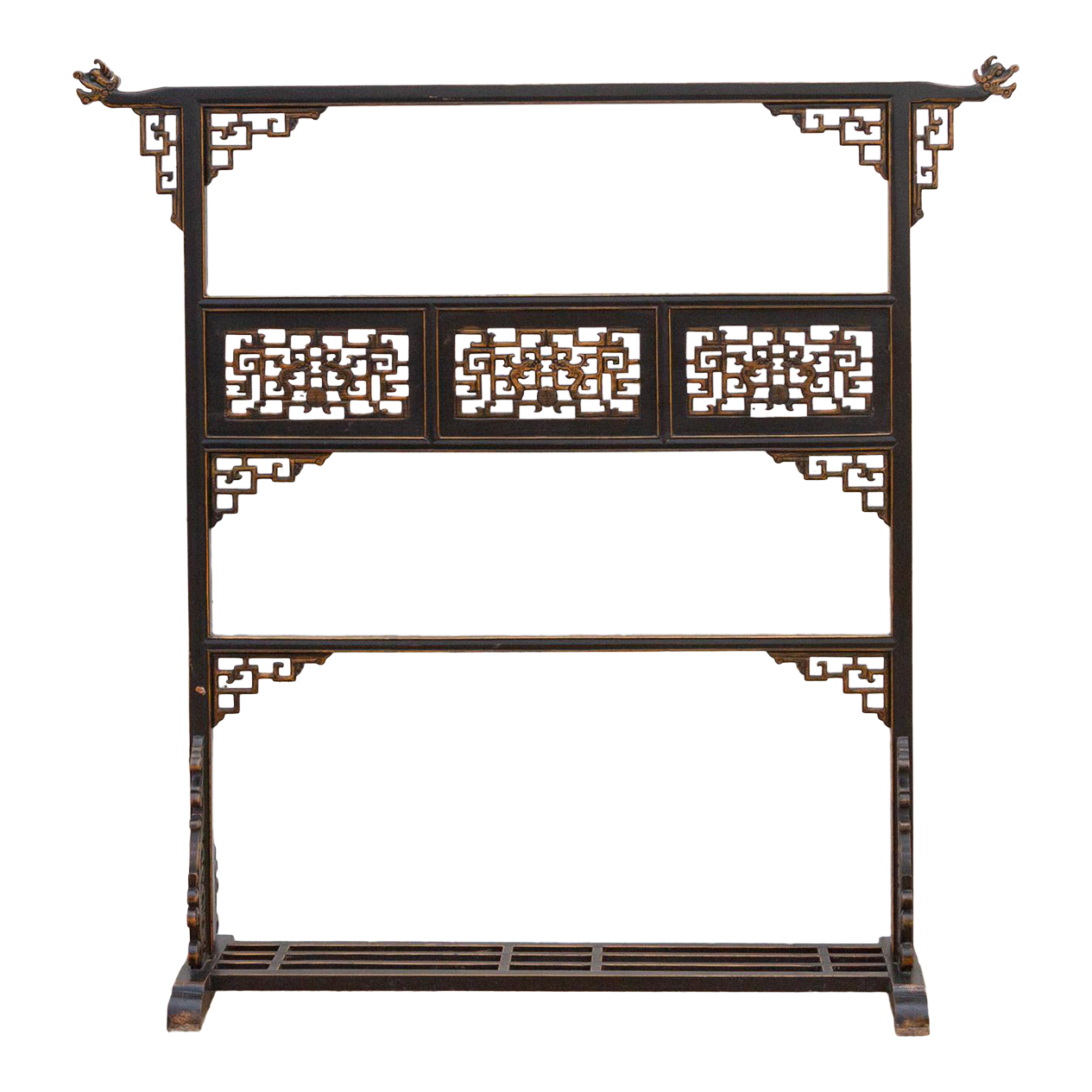 Finely Carved Lattice Wood Rack~P77688503