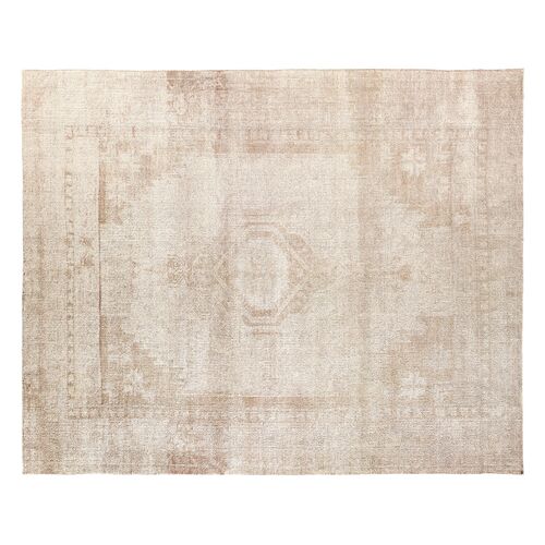 Cuore Vintage Handwoven Rug, Tan/Taupe