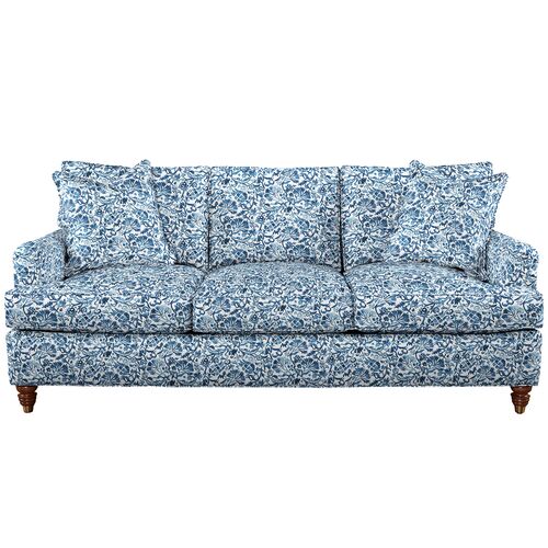 Kate Queen Sleeper Sofa, Indigo Floral