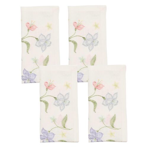 S/4 Vista Linen Napkins, Multicolor