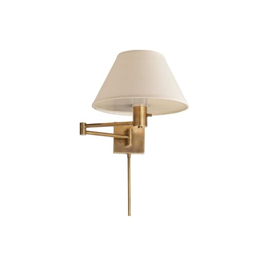 Classic Swing-Arm Sconce, Antique Brass~P75663549