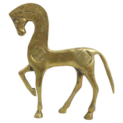 Mid-Century Modern Etruscan Brass Horse~P77565701