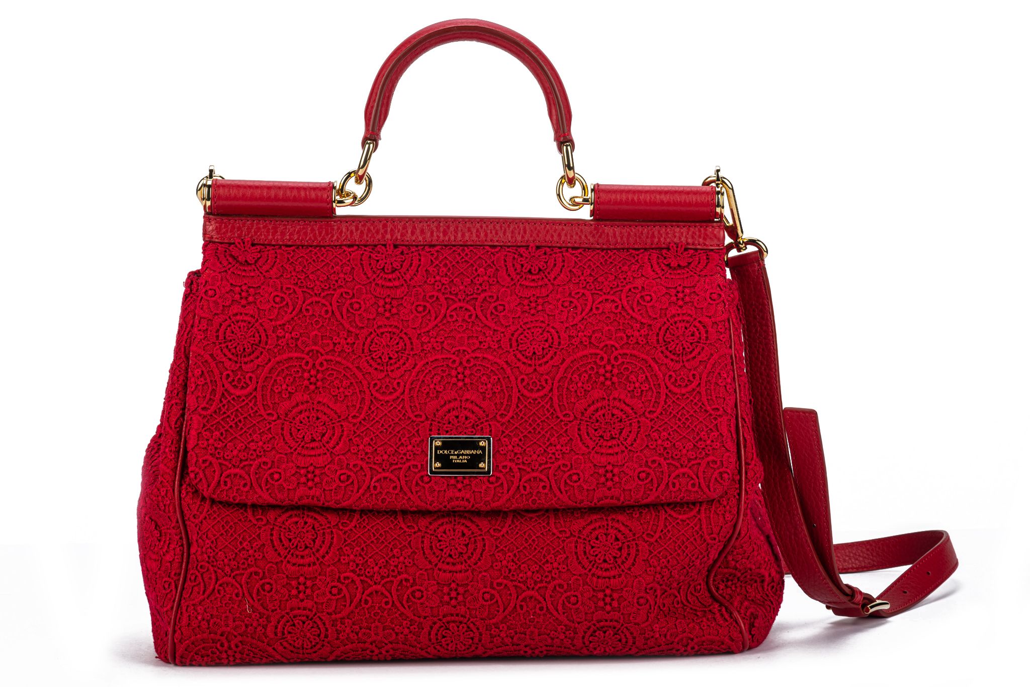 Dolce New Large Red Macrame’ Bag~P77657105
