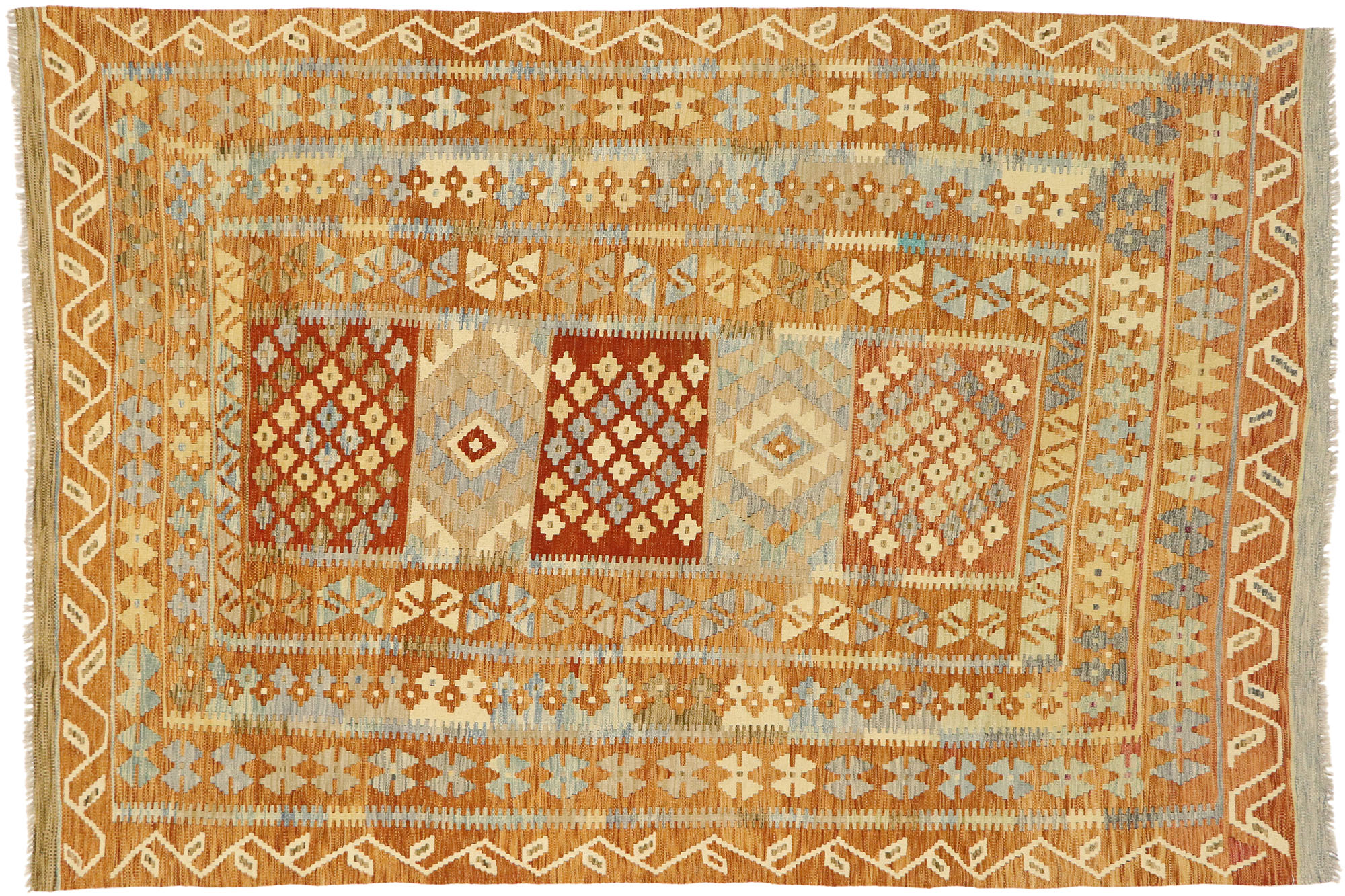 Vintage Afghan Kilim Rug, 5'8 x 8'2~P77616911